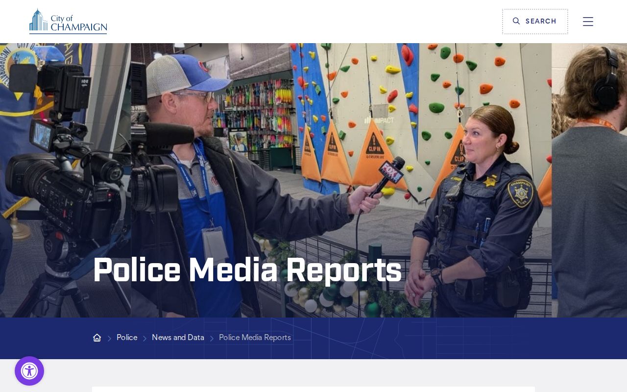 Champaign Police media reports for city incident records